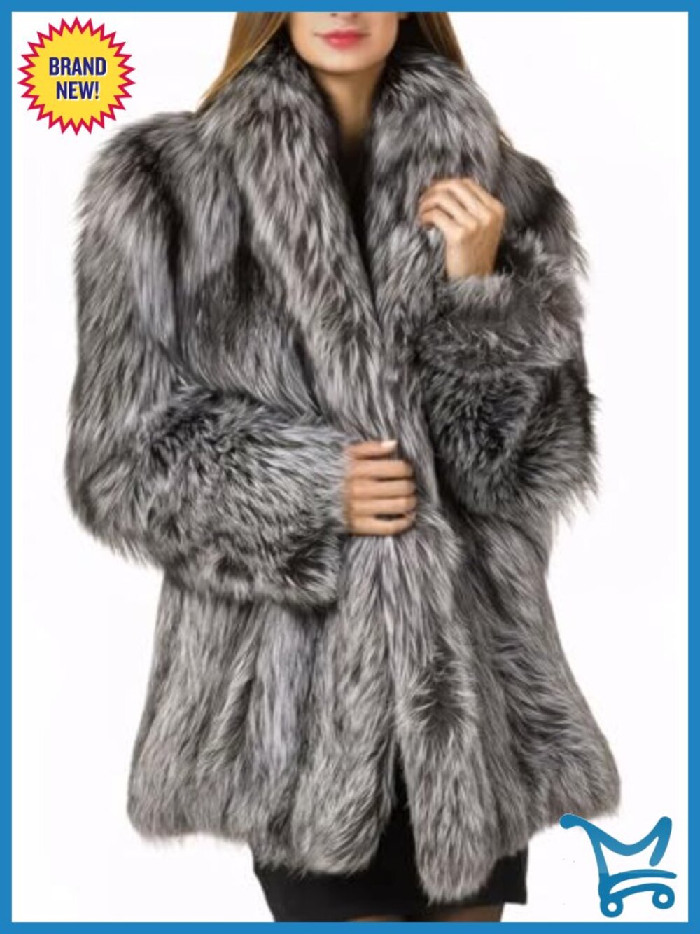 Faux Fur Coat Winter Warm Fluffy Parka Jacket Plus Size Overcoat
